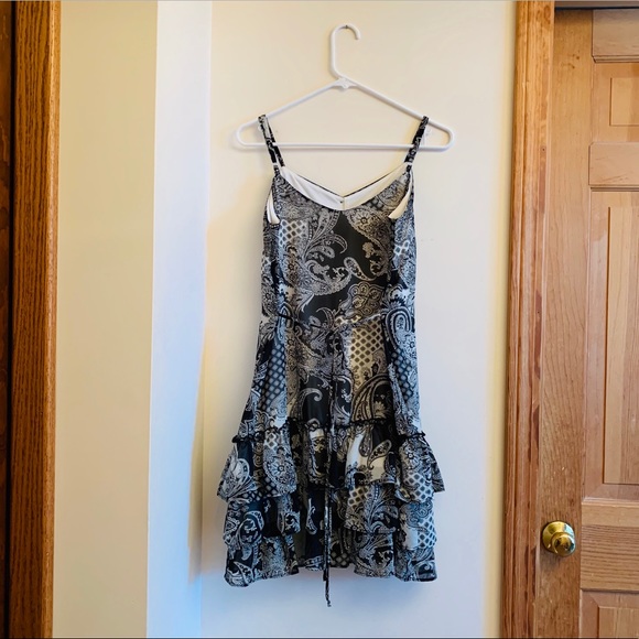 Xhilaration Ruffle Spaghetti Strap Mini Dress, L/G - Picture 2 of 5